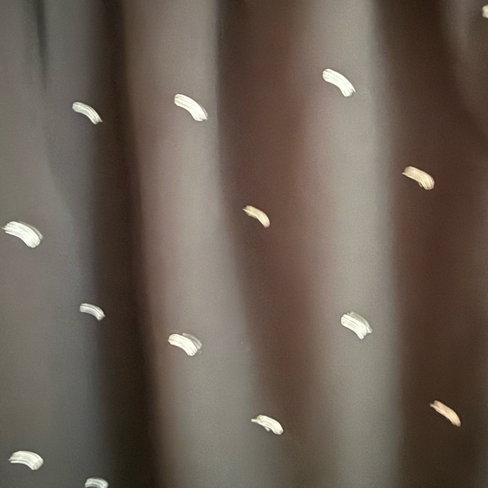 INC Elegant Black Sheer Polka Dot Top- S - Picture 3 of 5
